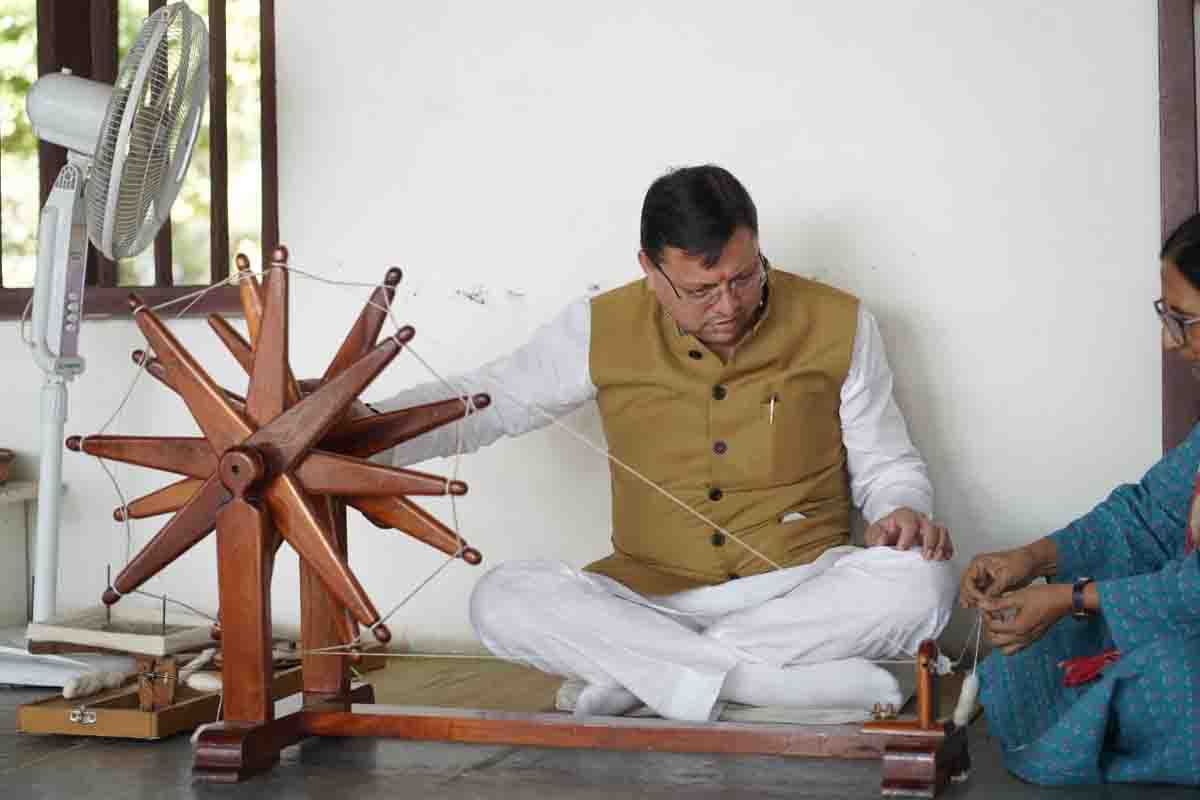 Dhami Pays Homage To Father Of Nation At Gandhi Ashram Pioneer Edge