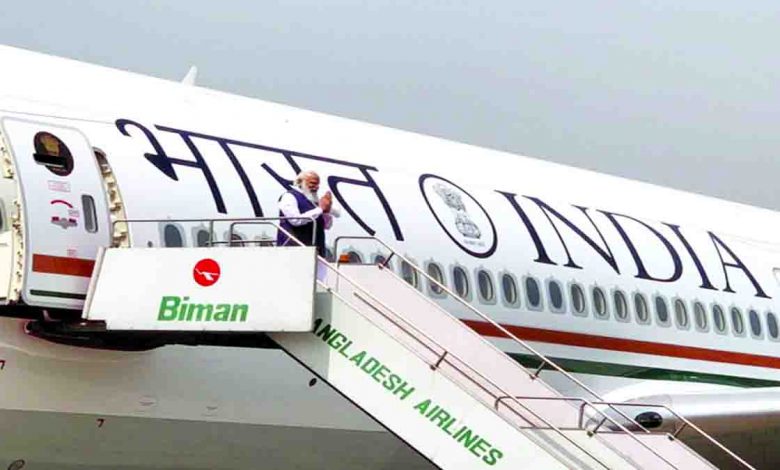 PM boards Air India One first time to fly to Dhaka