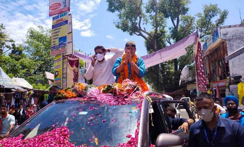 Dhami receives rousing welcome