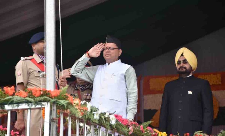 CM Dhami hoists National Flag in Dehradun, Gairsain.jpeg
