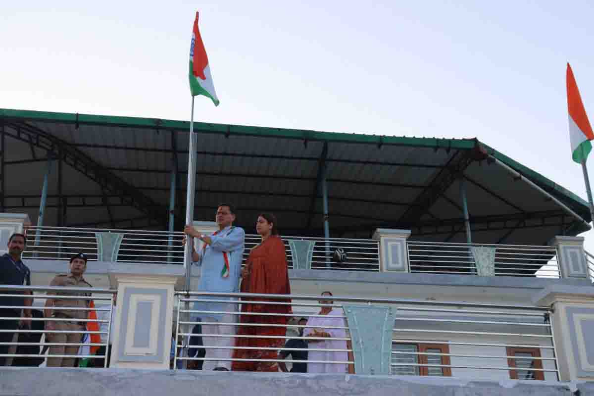 Dhami marks Har Ghar Tiranga at home