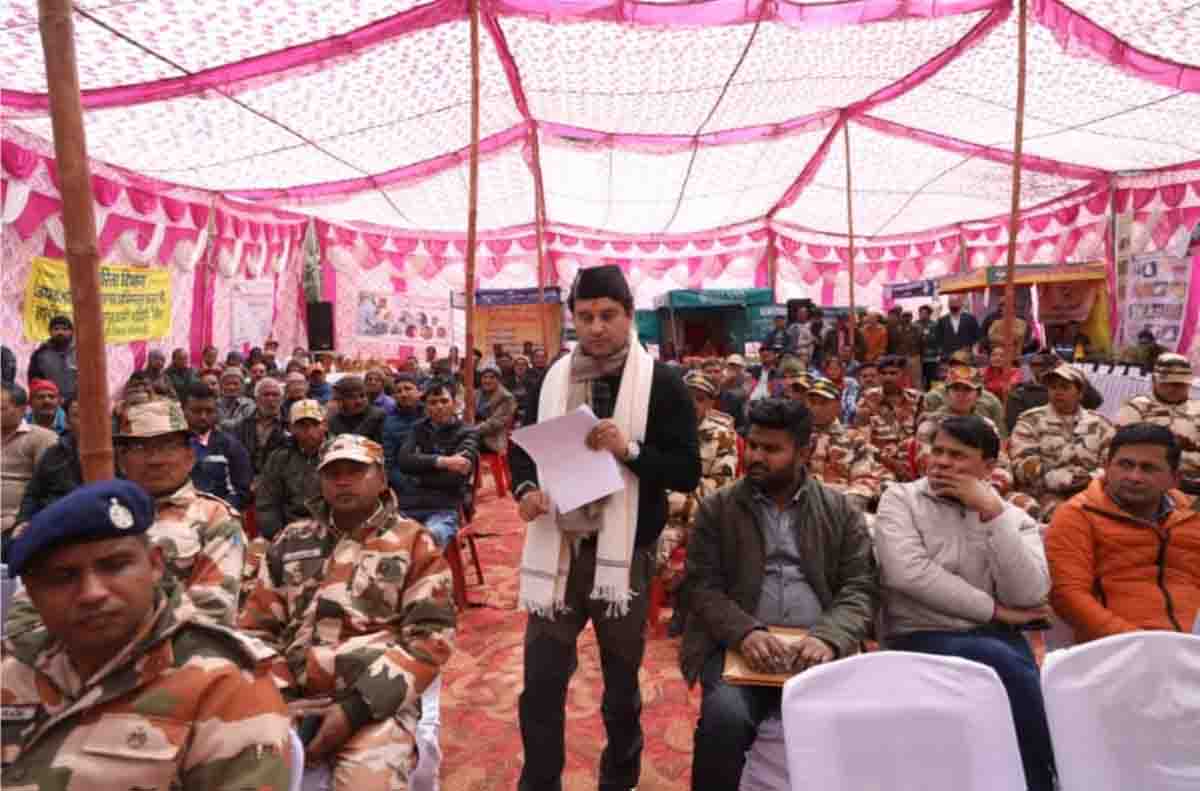 Scindia arrives on two-day visit to Harshil valley