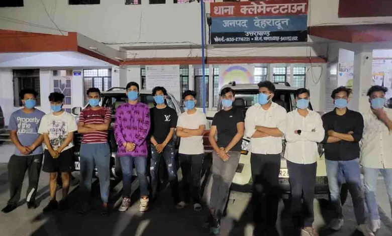 Doon police arrest 15 men for playing loud music and hooliganism