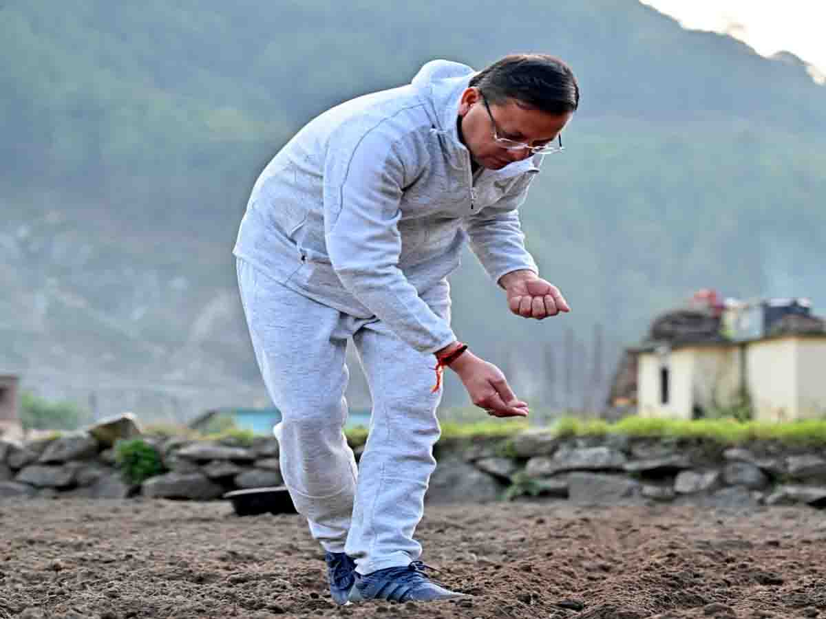 CM takes public feedback on morning walk, sows millet in field