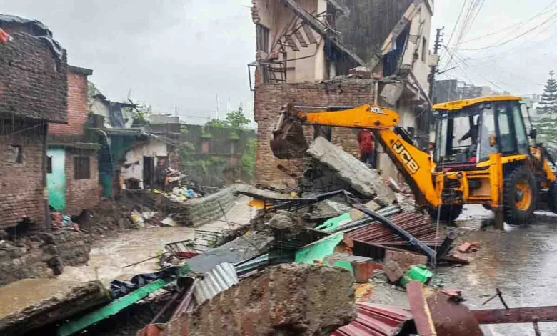 Eight buildings collapse in Doon due to heavy rainfall