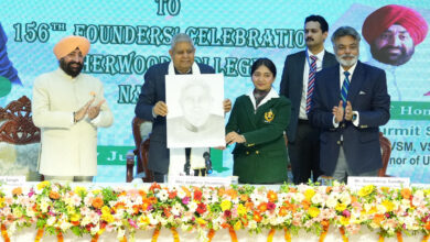 Dhankhar exhorts students to have bigger aims in life, inculcate nationalism
