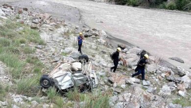 Two found dead after car falls down mountainside in Chamoli