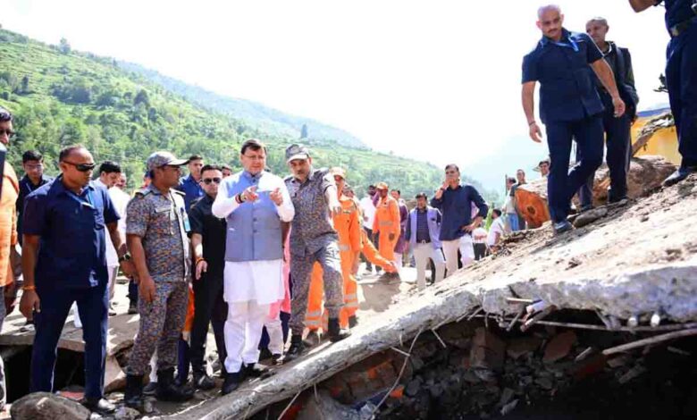 CM Dhami visits disaster affected Chamoli and Rudraprayag districts