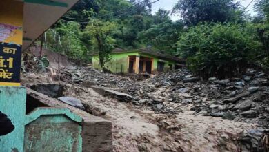 Heavy rain & flood damages Naugaon in Uttarkashi