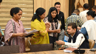 Elderly women raise property dispute complaints at public hearing in Dehradun
