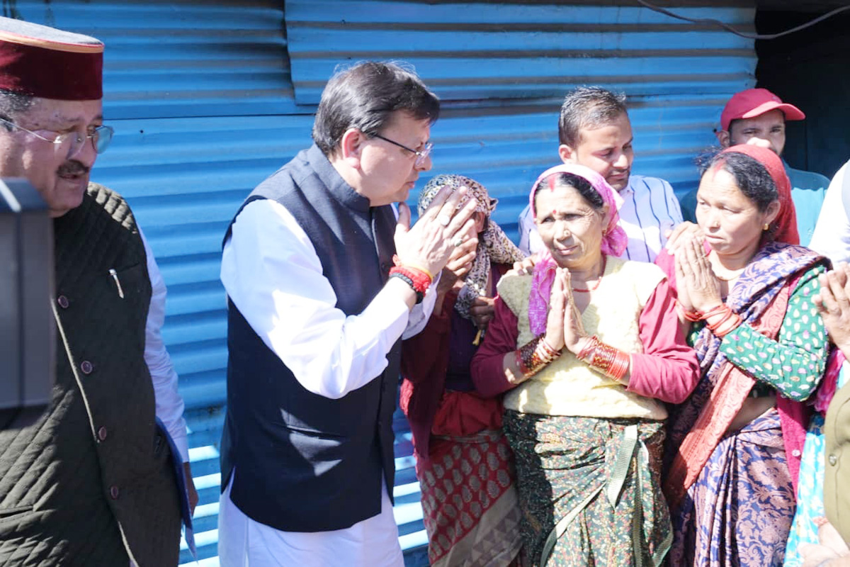 CM visits disaster affected Rudraprayag district on Igas