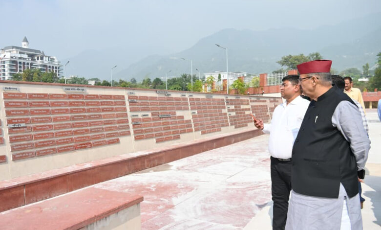 Joshi inspects last phase of construction of Sainya Dham