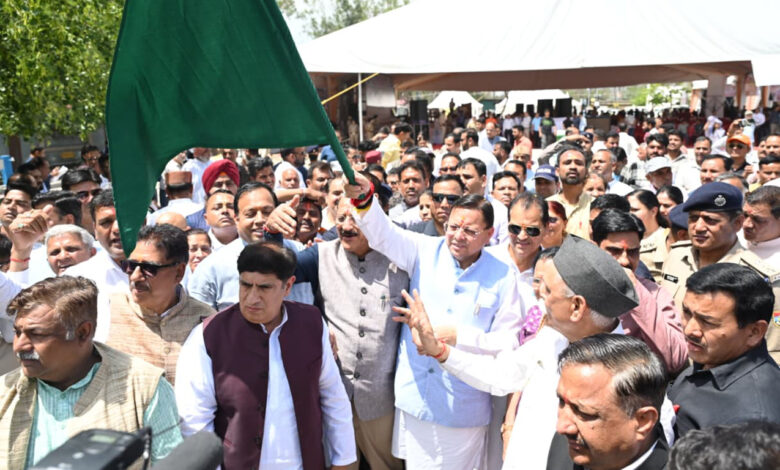 CM Dhami flags off buses bound for Char Dhams