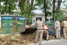 Jati dumps sugarcane on Assembly gate to highlight farmers’ plight