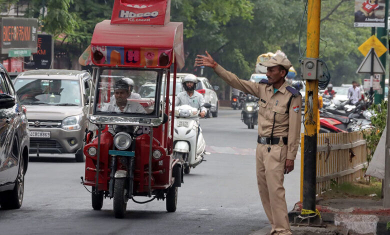 Rising heat makes daytime duty tougher for traffic police