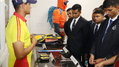 Trainee IPS officers visit SDRF HQ, learn disaster management skills