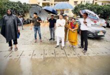 Mayor visits site affected by waterlogging caused by blocked drain