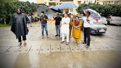 Mayor visits site affected by waterlogging caused by blocked drain