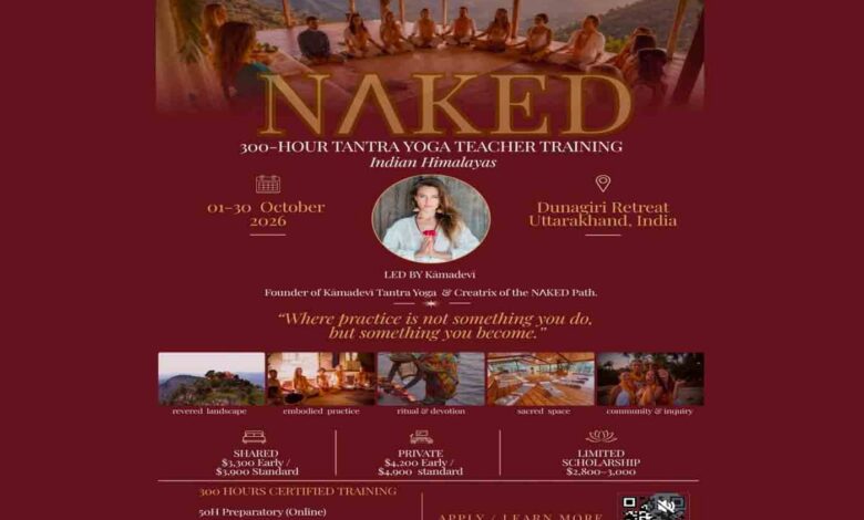 Pay in dollars for NAKED Tantra Yoga